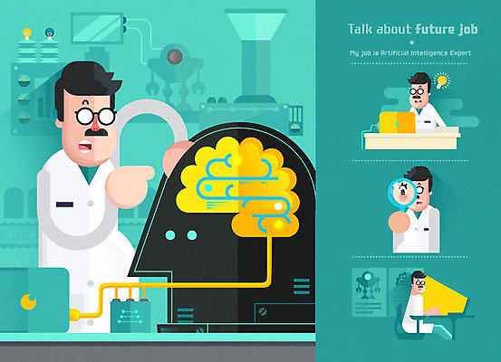 직업 캐릭터 남자 일러스트 직업캐릭터 실험 여러명 성인 로봇 과학자 두뇌 두뇌개발 4차산업 AI_인공지능 국내일러스트 일러캐릭터 AI파일 산업 과학 다수 사람 뇌 학자 파일형식 벡터