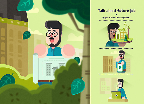 나무 직업 캐릭터 남자 건축 일러스트 나뭇잎 직업캐릭터 빌딩 여러명 성인 노트북 환경 국내일러스트 일러캐릭터 AI파일 식물 다수 잎 사람 건물 전자제품 파일형식 벡터