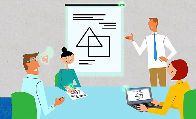 PSD 여자 남자 일러스트 회의 여러명 성인 노트북 스마트기기 스마트 프레젠테이션 회의실 스마트워치 스마트안경 국내일러스트 안경 다수 컨셉 비즈니스 사람 전자제품 웨어러블 파일형식