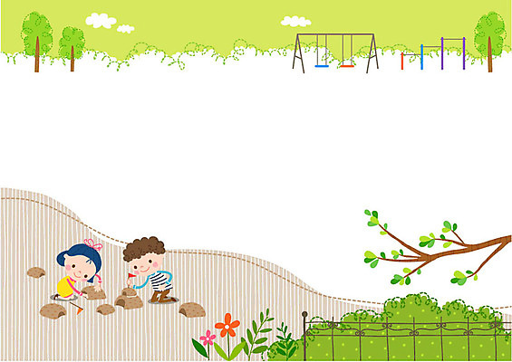 나무 여자 교육 남자 어린이 모래 일러스트 두명 깃발 놀이터 그네 모래성 철봉 모래놀이 프레임일러스트 국내일러스트 AI파일 식물 놀이 프레임 사람 파일형식 벡터