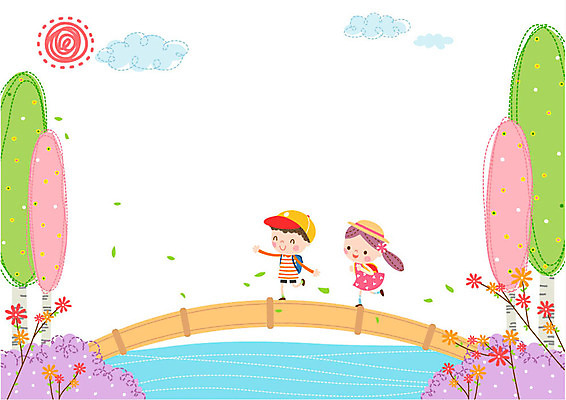 나무 모자 여자 교육 남자 꽃 어린이 일러스트 두명 태양 소풍 다리 개울 프레임일러스트 국내일러스트 AI파일 자연요소 식물 잡화 프레임 사람 신체부위 강 야외활동 파일형식 벡터