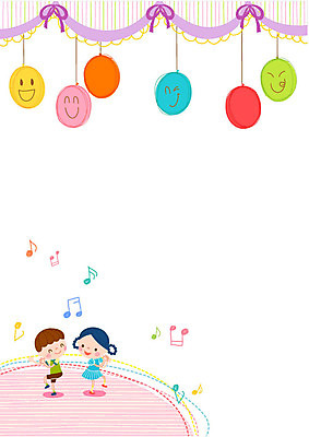 여자 교육 남자 리본 어린이 음표 일러스트 두명 춤 풍선 율동 프레임일러스트 국내일러스트 AI파일 기호 음악 문화예술 프레임 사람 파일형식 벡터