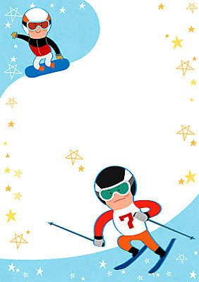 PSD 남자 별 어린이 스포츠 일러스트 청소년 스키 프레임 두명 스노우보드 스키선수 스노보더 국내일러스트 자연요소 겨울스포츠 운동선수 사람 보드_스포츠 파일형식