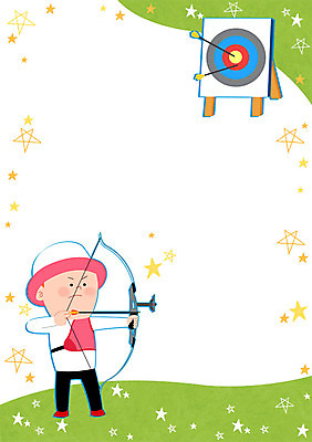 PSD 남자 별 어린이 스포츠 일러스트 청소년 화살 프레임 한명 활 양궁 양궁선수 양궁경기 양궁과녁 양궁용품 양궁장 국내일러스트 자연요소 1 스포츠용품 스포츠시설 운동선수 사람 경기 파일형식