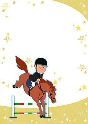 PSD 남자 별 어린이 스포츠 일러스트 청소년 프레임 한명 말_동물 승마 장애물 승마복 승마선수 국내일러스트 자연요소 1 포유류 운동선수 사람 파일형식