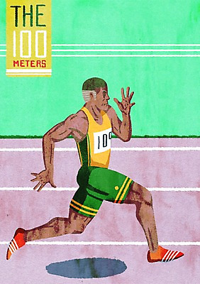 PSD 남자 스포츠 흑인 일러스트 한명 성인 달리기 달리기선수 국내일러스트 서양인 1 모션 사람 육상선수 파일형식