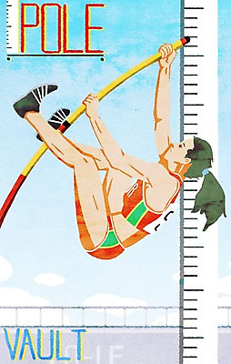 PSD 여자 스포츠 일러스트 한명 성인 막대기 높이뛰기 장대높이뛰기 높이뛰기선수 국내일러스트 1 운동선수 사람 육상스포츠 파일형식