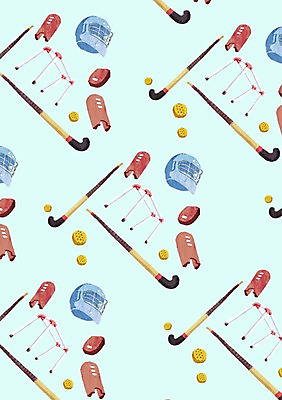 PSD 스포츠 패턴 일러스트 사람없음 패턴백그라운드 하키 하키채 필드하키 하키용품 국내일러스트 스포츠용품 백그라운드 무늬 구기 파일형식