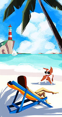 PSD 구름 여자 바다 백그라운드 일러스트 자연 하늘 휴가 등대 한명 성인 해변 여름 모래사장 선글라스 강아지 휴양지 선베드 파라다이스 선박 국내일러스트 자연요소 1 계절 안경 수상교통 의자 사람 반려동물 장소 개 생태계 파일형식