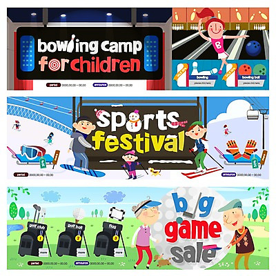 PSD 템플릿 배너 여자 노년 남자 어린이 스포츠 웹템플릿 골프 스키 스키장 골프공 여러명 성인 골프채 볼링핀 볼링 골프가방 볼링공 스키용품 볼링선수 볼링장 이벤트배너 웹배너 이미지템플릿 스포츠용품 다수 가방 공 겨울스포츠 운동선수 골프용품 사람 구기 볼링용품 파일형식