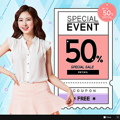 PSD 템플릿 여자 웹템플릿 팝업 이벤트팝업 웹팝업 한명 이벤트 20대 성인 쇼핑 세일 한국인 이미지템플릿 1 사람 동양인 청년 파일형식