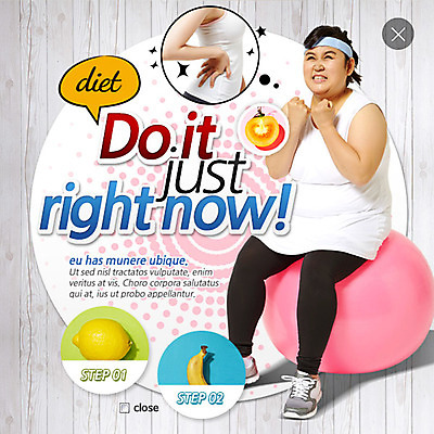 PSD 템플릿 여자 웹템플릿 다이어트 바나나 팝업 이벤트팝업 웹팝업 한명 이벤트 성인 뷰티 한국인 짐볼 레몬 레이어팝업 이미지템플릿 1 과일 건강 사람 동양인 파일형식