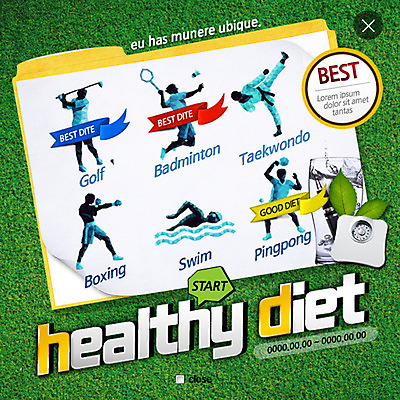 PSD 템플릿 남자 웹템플릿 골프 다이어트 나뭇잎 팝업 이벤트팝업 웹팝업 이벤트 여러명 뷰티 수영 탁구 태권도 체중계 배드민턴 레이어팝업 복싱화 얼음물 이미지템플릿 다수 잎 건강 사람 물 구기 격투기 수상스포츠 권투용품 파일형식