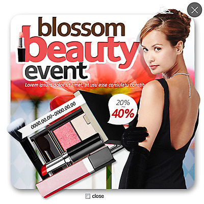PSD 외국인 템플릿 여자 웹템플릿 팝업 이벤트팝업 웹팝업 한명 이벤트 성인 뷰티 세일 립스틱 아이섀도 레이어팝업 메이크업브러쉬 이미지템플릿 1 사람 인종 화장품 붓 파일형식