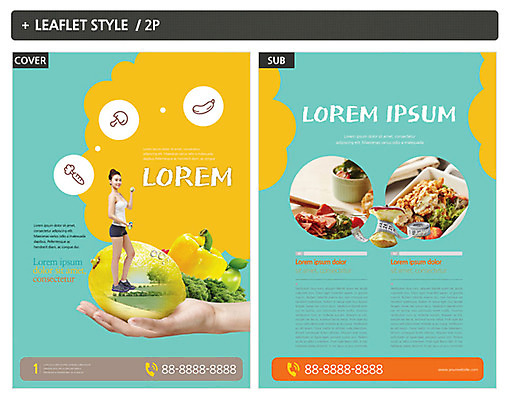 템플릿 손 여자 ZIP 포스터 리플렛 다이어트 채소 과일 건강 들기 20대 성인 두명 신체부위 아령 한국인 전단템플릿 전단 인디자인 INDD 이미지템플릿 모션 사람 동양인 청년 홍보물 파일형식