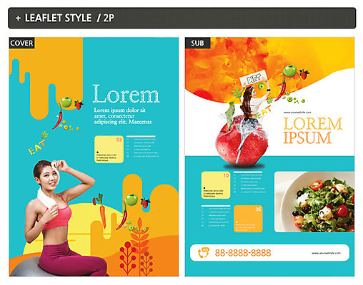 템플릿 여자 ZIP 포스터 리플렛 다이어트 채소 과일 건강 20대 성인 두명 운동 한국인 전단템플릿 전단 웰빙음식 성인여자만 인디자인 INDD 이미지템플릿 웰빙 사람 동양인 청년 홍보물 건강식 여자만 성인만 파일형식