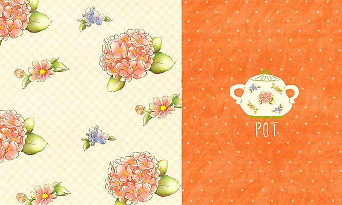 PSD 꽃잎 꽃 일러스트 페인팅 주전자 사람없음 물방울무늬 도자기공예 수국 꽃프레임 포슬린 국내일러스트 식물 무늬 주방용품 프레임 도자기 공예 파일형식
