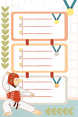 PSD 남자 올림픽 일러스트 하계올림픽 프레임 한명 성인 태권도 태권도복 태권도선수 금메달 동메달 은메달 프레임일러스트 국내일러스트 1 스포츠 운동선수 도복 사람 격투기 메달 파일형식