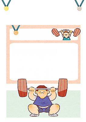 PSD 남자 올림픽 일러스트 하계올림픽 프레임 성인 두명 역도 금메달 역도선수 동메달 은메달 프레임일러스트 국내일러스트 스포츠 운동선수 사람 운동 메달 파일형식