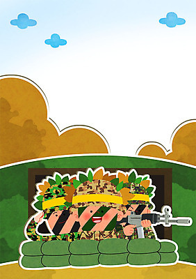 PSD 구름 남자 일러스트 성인 세명 군인 총 연습 군복 군용 조준 변장 군모 군인캐릭터 일러캐릭터 자연요소 직업 캐릭터 무기 유니폼 군대 사람 국군 파일형식