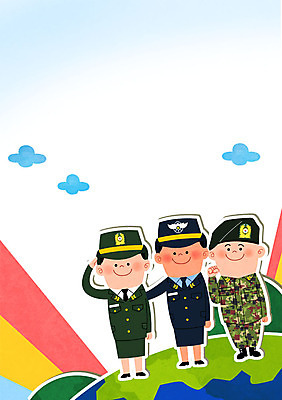 PSD 구름 여자 남자 지구 일러스트 성인 세명 군인 군복 군용 경례 군모 군인캐릭터 부사관 일러캐릭터 자연요소 직업 캐릭터 유니폼 군대 사람 인사 국군 파일형식