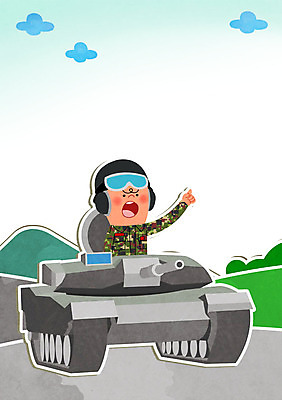 PSD 구름 남자 일러스트 산 한명 성인 군인 군복 군용 탱크 군모 군인캐릭터 일러캐릭터 자연요소 직업 캐릭터 1 유니폼 군대 사람 국군 파일형식