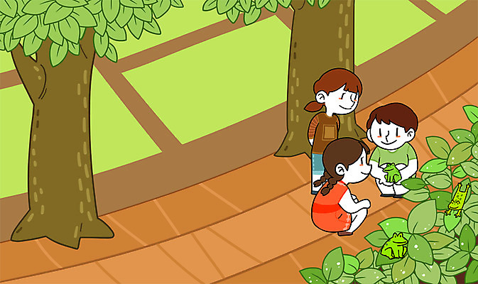 주간 PSD 나무 여자 남자 어린이 일러스트 논 개구리 세명 시골 풀잎 자연학습 고향 국내일러스트 자연요소 식물 잎 농업 양서류 사람 체험학습 풀_식물 파일형식