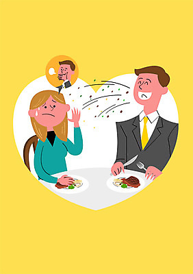 PSD 여자 남자 포스터 음식 포크 일러스트 건강 스테이크 성인 두명 세명 건강관리 식사 청결 예절 나이프 예방 감염 매너 건강수칙 식사예절 국내일러스트 식기 서양음식 관리 사람 칼 위생 파일형식