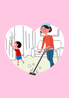 PSD 여자 남자 포스터 어린이 거실 일러스트 실내 건강 성인 소파 건강관리 청결 예절 커튼 청소 예방 청소기 매너 건강수칙 먼지털기 국내일러스트 의자 관리 사람 내부 전자제품 위생 청소도구 파일형식