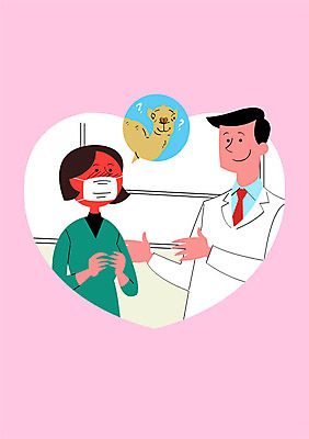 PSD 여자 남자 포스터 일러스트 건강 마스크 성인 두명 건강관리 청결 의사 예절 예방 감염 낙타 매너 건강수칙 메르스 국내일러스트 포유류 관리 사람 의료진 위생 질병 파일형식