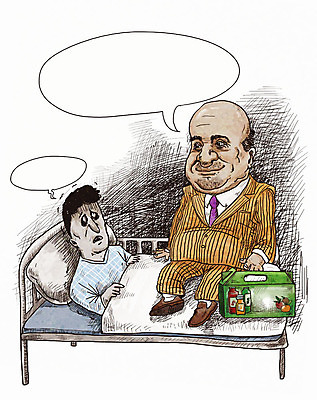 PSD 남자 말풍선 일러스트 직장 성인 두명 침대 직장인 비즈니스맨 과일주스 상사 무서움 불안 병문안 병원침대 국내일러스트 직업 감정 가구 과일 회사 비즈니스 사람 주스 파일형식