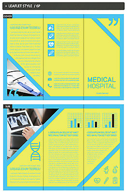 템플릿 표지디자인 손 표지 ZIP 내지 리플렛 3단접지 의학 청진기 엑스레이 팜플렛 신체부위 진료 인디자인 INDD 이미지템플릿 의료기기 사람 파일형식