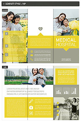 템플릿 표지디자인 여자 표지 ZIP 내지 어린이 리플렛 꽃밭 3단접지 의학 팜플렛 여러명 성인 진료 한국인 환자 의사 휠체어 인디자인 INDD 이미지템플릿 꽃 다수 사람 동양인 의료진 파일형식