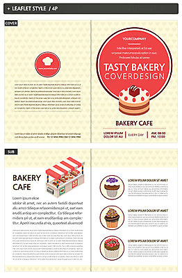 템플릿 표지디자인 표지 ZIP 내지 빵 리플렛 3단접지 팜플렛 사람없음 케이크 컵케이크 제빵 인디자인 INDD 이미지템플릿 음식 디저트 제과제빵 파일형식