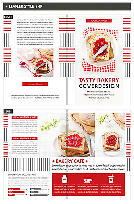 템플릿 표지디자인 표지 ZIP 내지 빵 리플렛 3단접지 팜플렛 사람없음 식빵 제빵 딸기잼 인디자인 INDD 이미지템플릿 음식 제과제빵 잼 파일형식