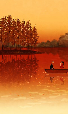 PSD 나무 커플 여자 남자 호수 백그라운드 낙엽 데이트 일러스트 자연 풍경 성인 두명 노을 일몰 가을 감성 선박 가을배경 국내일러스트 자연요소 식물 계절 컨셉 수상교통 잎 관계 사람 생태계 파일형식 가을_계절