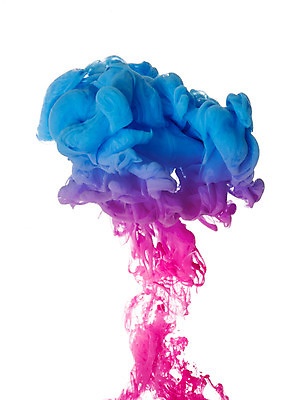 포토 JPG 스튜디오촬영 분홍색 컬러 백그라운드 잉크 실내 사람없음 물 파란색 보라색 페인트 물감 얼룩 질감 국내포토 자연요소 내부 미술도구 파일형식