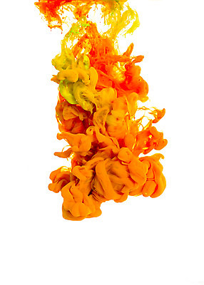 포토 JPG 스튜디오촬영 컬러 백그라운드 잉크 실내 사람없음 물 노란색 주황색 페인트 물감 얼룩 질감 국내포토 자연요소 내부 미술도구 파일형식