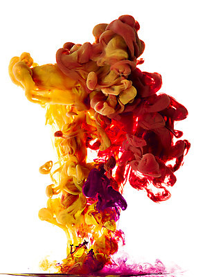 포토 JPG 스튜디오촬영 컬러 백그라운드 잉크 실내 사람없음 빨간색 물 노란색 페인트 물감 얼룩 질감 국내포토 자연요소 내부 미술도구 파일형식