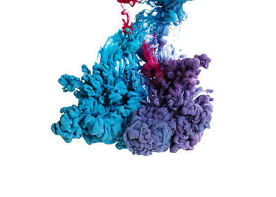 포토 JPG 스튜디오촬영 컬러 하늘색 백그라운드 잉크 실내 사람없음 물 보라색 페인트 물감 얼룩 질감 국내포토 자연요소 내부 파란색 미술도구 파일형식