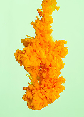 포토 JPG 스튜디오촬영 컬러 백그라운드 잉크 실내 사람없음 물 노란색 페인트 물감 얼룩 질감 국내포토 자연요소 내부 미술도구 파일형식