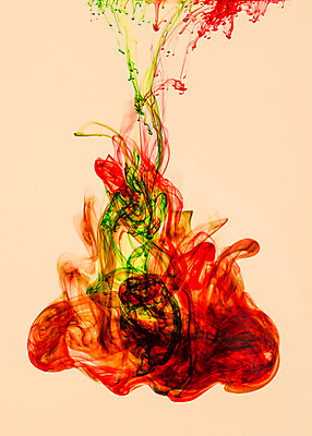 포토 JPG 스튜디오촬영 컬러 백그라운드 잉크 실내 사람없음 빨간색 연두색 물 페인트 물감 얼룩 질감 국내포토 자연요소 내부 초록색 미술도구 파일형식