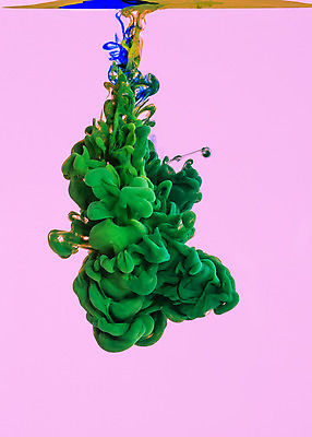 포토 JPG 스튜디오촬영 컬러 백그라운드 잉크 실내 사람없음 초록색 연두색 물 페인트 물감 얼룩 질감 국내포토 자연요소 내부 미술도구 파일형식