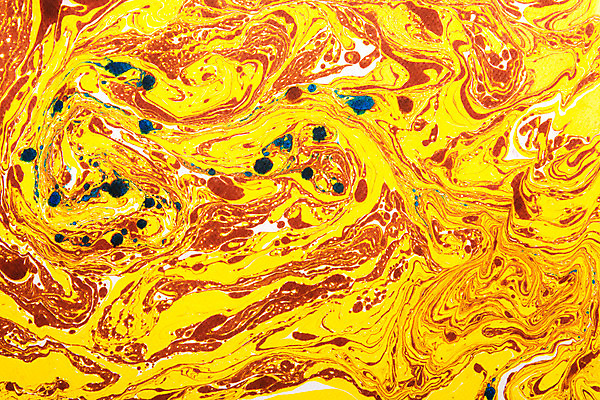 포토 JPG 스튜디오촬영 종이 컬러 백그라운드 잉크 실내 미술 사람없음 물 노란색 페인트 물감 붓 얼룩 질감 마블링 국내포토 자연요소 문화예술 내부 미술도구 파일형식