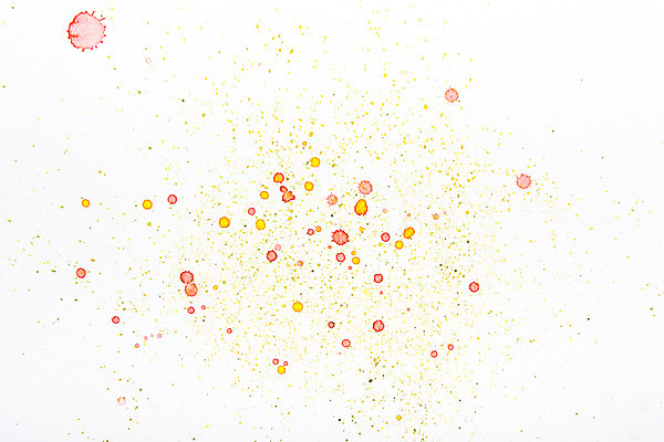 포토 JPG 스튜디오촬영 종이 컬러 백그라운드 붓터치 잉크 실내 미술 사람없음 빨간색 물 노란색 페인트 물감 붓 얼룩 질감 국내포토 자연요소 문화예술 내부 미술도구 파일형식