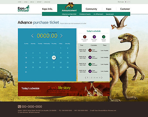 PSD 템플릿 여행 웹템플릿 파충류 사이트템플릿 서브 사람없음 홈페이지 홈페이지시안 공룡 익룡 초식공룡 펜타케라톱스 이미지템플릿 동물 파일형식