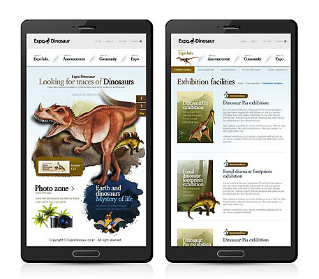 PSD 템플릿 여행 웹템플릿 모바일 사람없음 공룡 모바일템플릿 모바일웹 엑스포 익룡 티라노사우루스 이미지템플릿 파충류 육식공룡 파일형식