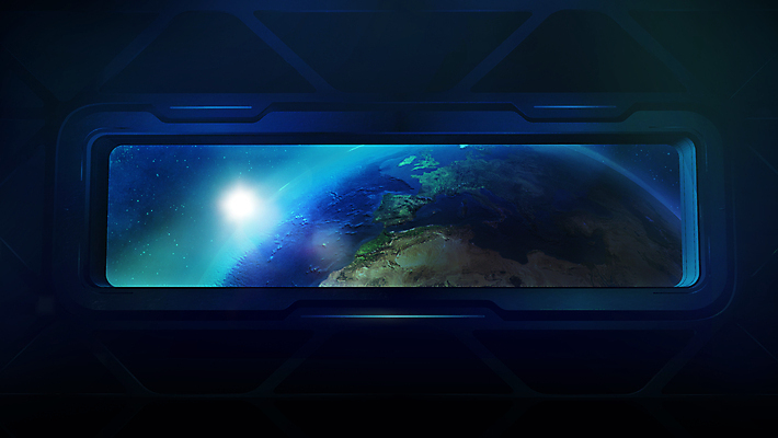 JPG 해외이미지 지구 일러스트 미래 사람없음 파란색 3D 우주 역 우주선 해외202004 해외일러스트 컬러 컨셉 교통시설 디지털합성 파일형식 이미지허브