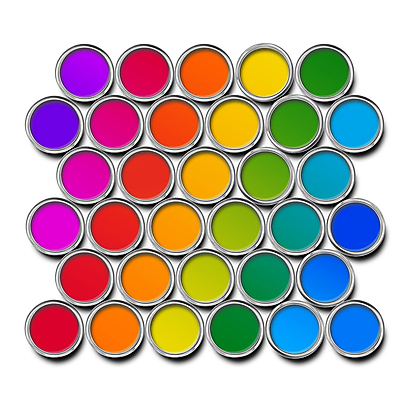 포토 JPG 해외이미지 백그라운드 컨셉 무지개 패턴 오렌지 창조 사람없음 빨간색 초록색 파란색 컬러풀 노란색 금속 보라색 페인트 활발 흰색 오픈 캔 은색 컨테이너 자주색 양동이 통조림 강렬 고립 스펙트럼 해외202004 해외포토 자연요소 산업 컬러 무늬 과일 재질 파일형식 이미지허브