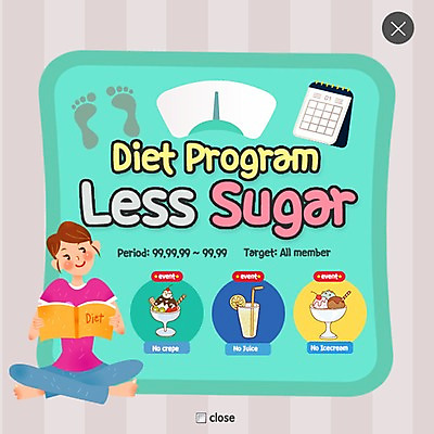 PSD 템플릿 여자 음료 웹템플릿 다이어트 여름음식 팝업 이벤트팝업 웹팝업 한명 이벤트 성인 달력 결심 체중계 팥빙수 레이어팝업 아이스바 제철음식 이미지템플릿 1 음식 컨셉 건강 사람 빙수 제철 파일형식 여름_계절